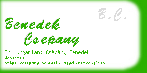 benedek csepany business card